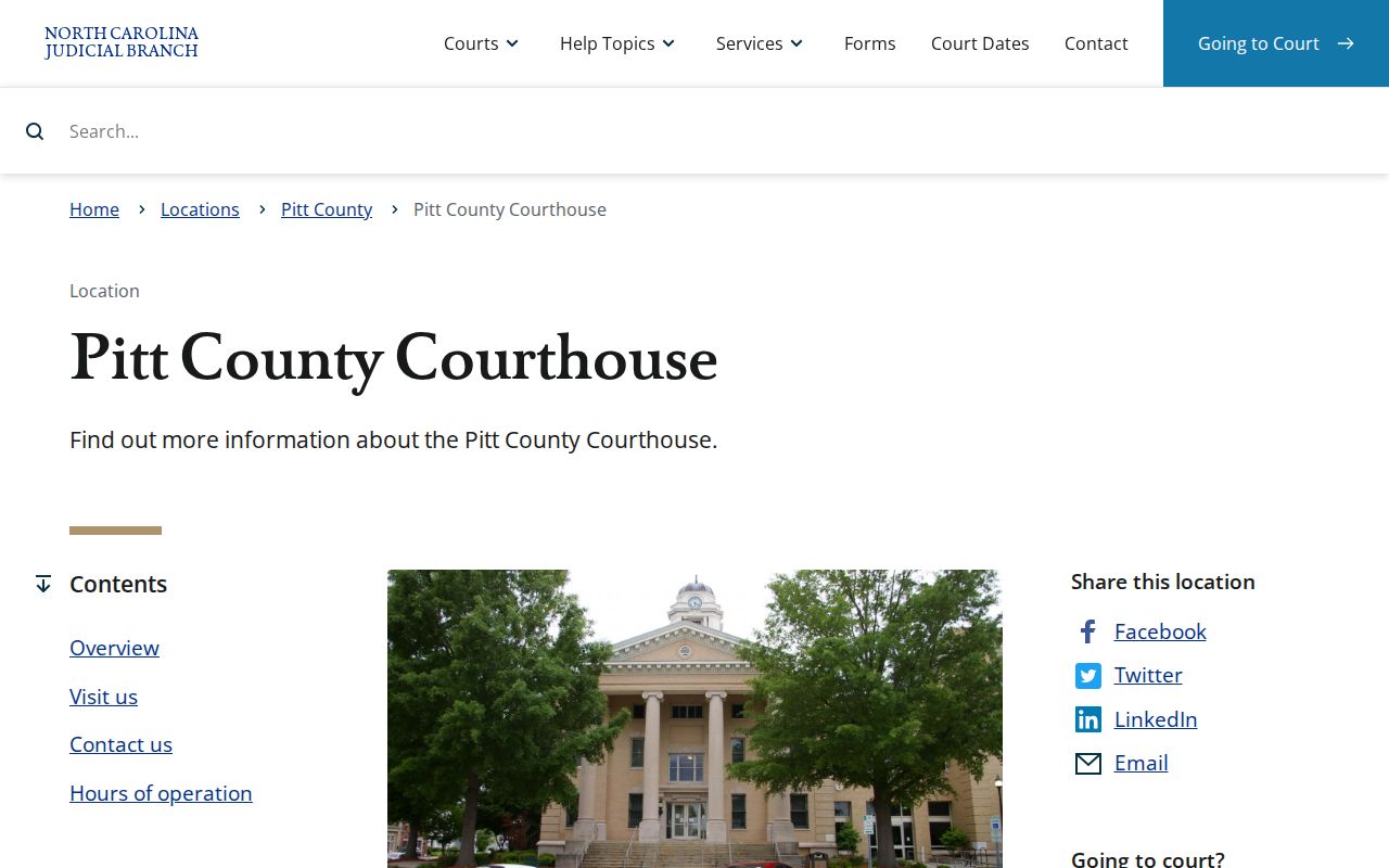 Pitt County courthouse holding criminal case records