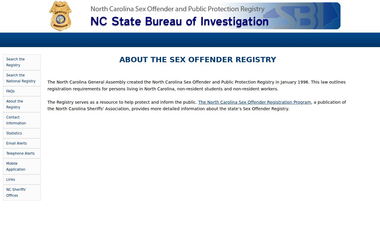 Official North Carolina registry information about public safety and Pitt County registration